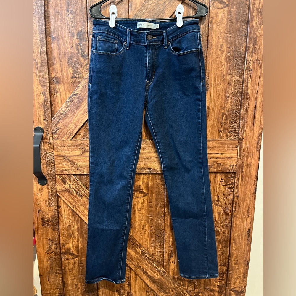Levi’s women’s mid rise blue denim skinny jeans size‎ 10 EUC